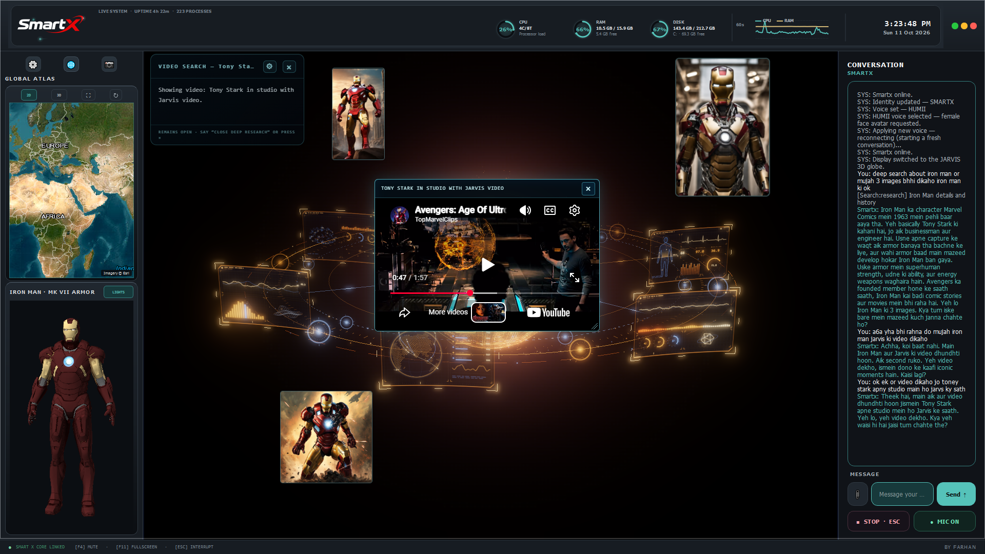 Smart X deep-search interface