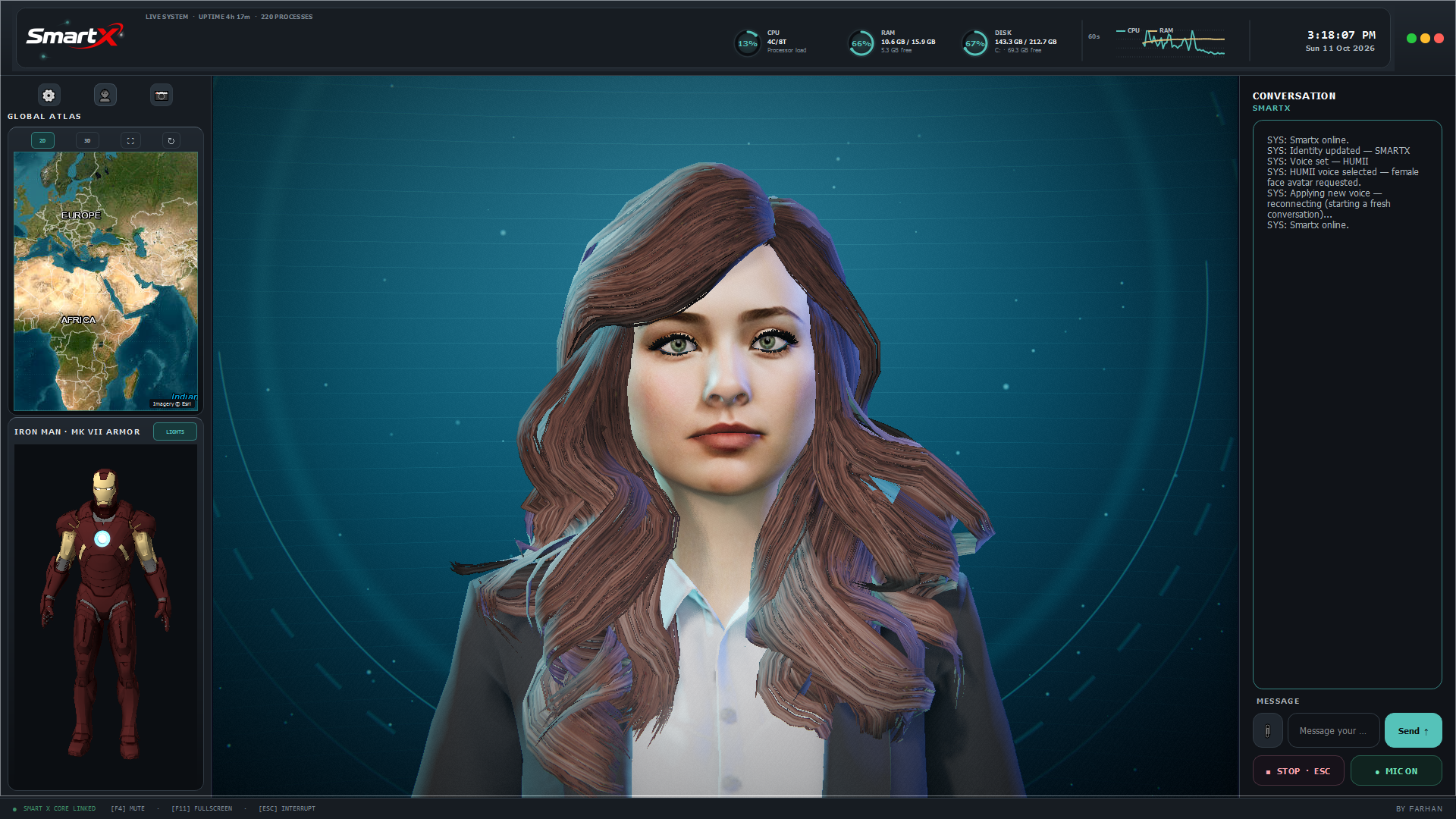 Smart X female character model